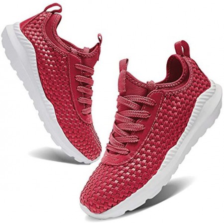 Men and Women Running Shoes Sports Woven Slip Sneakers Casual Basketball Fashion Outdoor Movement Leisure Shoe Red