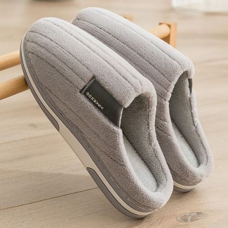 Men's Cotton Slippers Mens Winter Home Non-Slip Cotton Mop