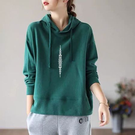 Women's Slim Hooded Sweatshirt With Hood Loose Top